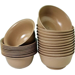 【央视认证】稻壳餐具一次性碗加厚食品级可降解碗筷套装盘碟杯勺 250ml米白色加厚稻壳碗【20只】