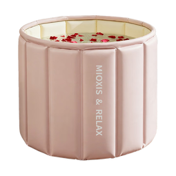 妙馨思泡澡桶大人折叠专用洗澡桶成人浴缸家用儿童洗澡盆全身沐浴桶神器 【基础套餐】70cm羽绒级保温【粉色速开款】