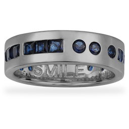 APM MonacoSMILE摩斯密码戒指时尚经典款海军蓝对戒男友银饰魔戒礼物 海军蓝摩斯密码戒指 48码 (8号)