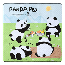 骆驼（CAMEL）熊猫野餐垫户外餐布儿童露营毯沙滩垫户外折叠便携式防潮垫 174BLP0713，沐野绿