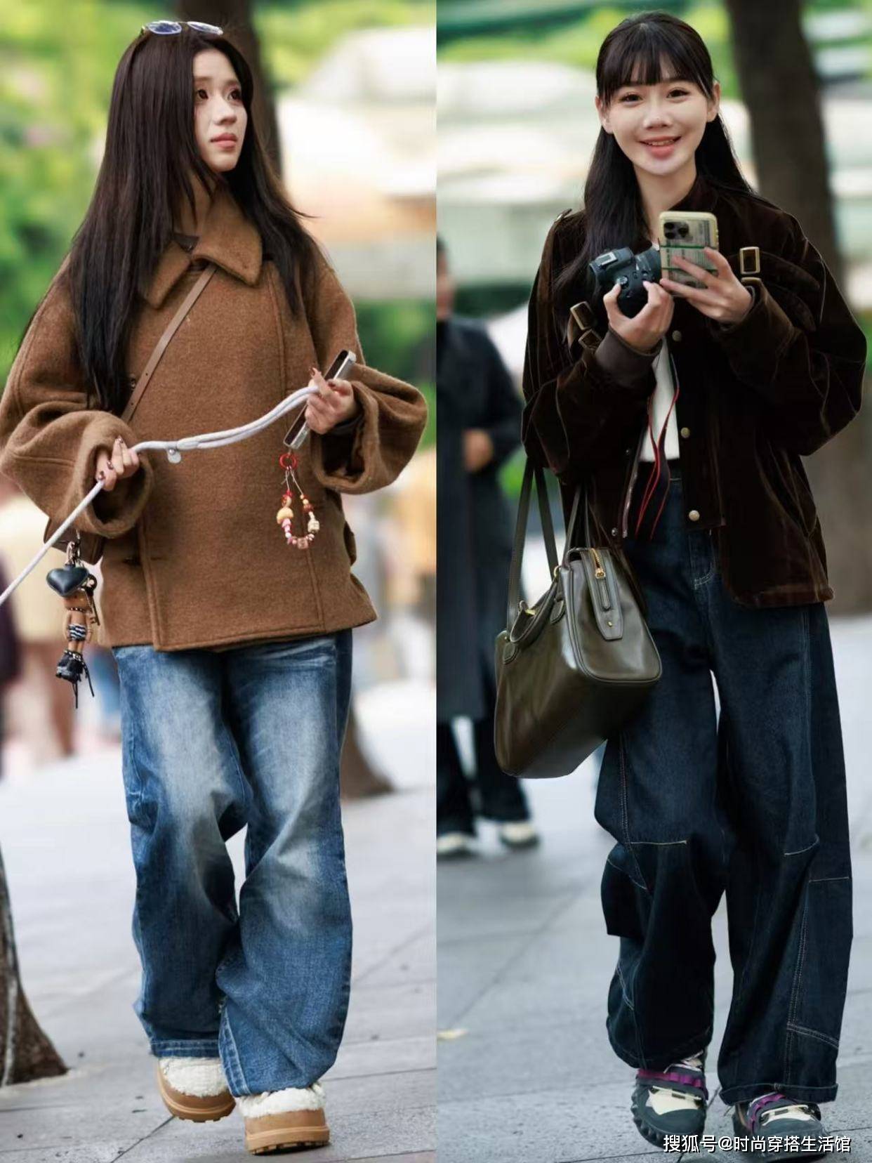 看了成都街拍才知道，阔腿裤下面不要只会搭小白鞋，这样穿更洋气