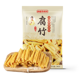 逍遥老杨家【新疆也包邮】腐竹精选大豆手工豆腐皮火锅食品食材非全干 段状500g
