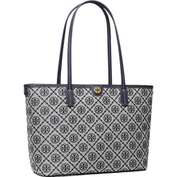 Tory Burch 汤丽柏琦【圣诞礼物】 T MONOGRAM 小号拉链托特包TB 152299 海军蓝 405 OS