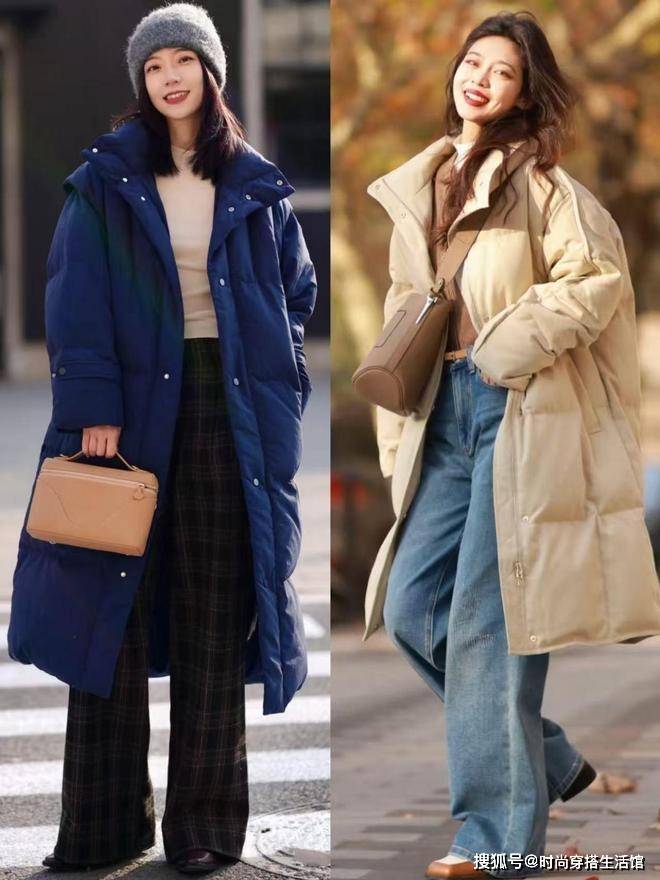 冬天穿羽绒服，切忌少穿这2种颜色，换成另外这3种，会更时髦显白