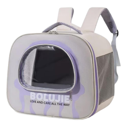 京喜自营-专用品牌猫包外出便携包 大容量多面透气双肩书包 舒适出行 动感双肩紫色-12斤内