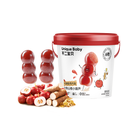 不二宝贝山楂棒棒糖小葫芦水果条搭婴儿幼儿童无添加无蔗糖宝宝零食 【1桶18支 | 山楂鸡内金】山楂葫芦串234g