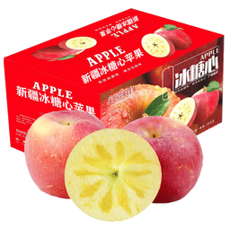 桃李村正宗新疆天然冰糖心苹果 新鲜时令水果 整箱脆甜红富士丑苹果礼盒 带箱10斤 单果75-90mm 净重8.5斤