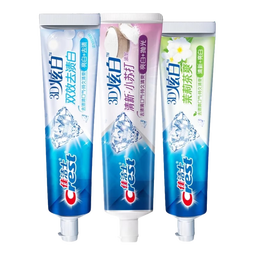 佳洁士香氛锁白牙膏美白去黄去渍防渍含氟防蛀清新口气亮白家庭家用囤货 小苏打170g+双效170g+茉莉120g