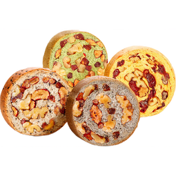 碧翠园全麦面包早餐果仁车轮坚果吐司枣仁大列巴五黑粗粮欧包代餐 全口味250g（5只）