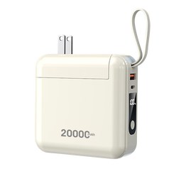 嘉柏兰【国家3C认证丨20000毫安】充电宝超级快充适用小米苹果移动电源大容量可上飞机自带线户外小巧 顶配版【可拆卸双快充线/AC插头/智能数显】 20000m