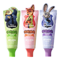 兔头妈妈迪士尼疯狂动物城含氟防蛀防龋齿儿童抗糖牙膏40g三支装1-12岁