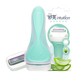 舒适（Schick）【明星同款】舒芙大皂头敏感肌刮毛刀【1刀柄2刀头】含芦荟脱毛刀