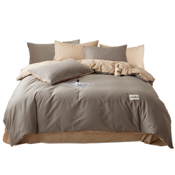 无印良品100%纯棉四件套床上用品全棉床单被罩被子四件套被套200*230cm1.5/1.8米床