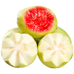 京鲜生 广东软糯红白对半双拼芭乐 净重2.5斤单果130g+ 番石榴源头直发