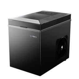 得力（deli）制冰机家用小型宿舍便携子弹冰迷你小功率制冰神器全自动饮水机冰块机不锈钢机身 