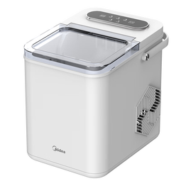 美的（Midea）制冰机 家用小型冰块全自动UV杀菌迷你宿舍子弹冰神器 厨房小家电1.4升 MBJ-12D17E