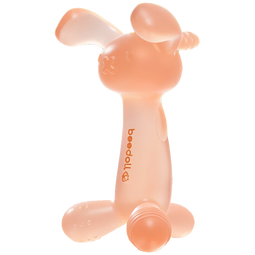 beedoll蓓兜婴儿牙胶磨牙棒口欲期兔兔牙胶咬咬乐玩具硅胶4月龄+焕新粉