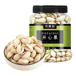 农香森 开心果500g罐装盐焗大颗粒原色无漂白 散装批发烘焙孕妇干果零食