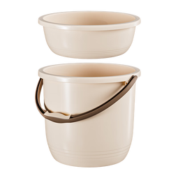 五月花洗衣泡脚洗澡桶 16L耐用加厚清洁塑料手提水桶多用桶带盆水桶 