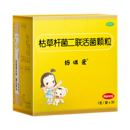 【原研药】部分效期至2026-8 妈咪爱 枯草杆菌二联活菌颗粒30袋 儿童孩子宝宝1-3岁6-12岁益生菌腹泻便秘