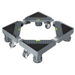 建讯通用万能型全自动洗衣机底座减震防滑加高底座滚筒波轮可移动半自动洗衣机底座 4脚4单轮-灰色【已售30000+】
