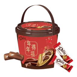 德芙（Dove）巧克力桶装270g零食糖果520送女朋友礼物婚礼喜糖实惠休闲tzt 60颗德芙桶装