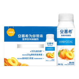 安慕希伊利酸奶整箱常温牛奶乳品营养早餐 黄桃燕麦200gx8盒2月