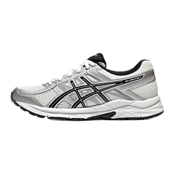 亚瑟士ASICS女鞋舒适透气跑步鞋缓震回弹跑鞋运动鞋 GEL-CONTEND 4 白色/银色 37.5