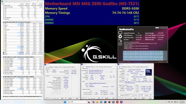 4-DIMM主板首次突破！芝奇DDR5内存跑出9200MT/s：仅1.1V电压