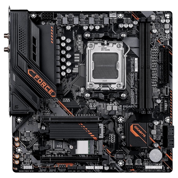 技嘉推出入门级B840M FORCE WIFI6E主板：保留X3D Turbo与DDR5高阶调校
