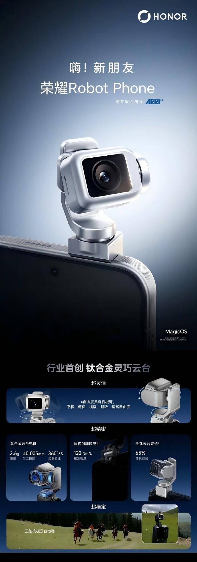 小机身容纳复杂机构，荣耀揭秘Robot Phone云台技术细节
