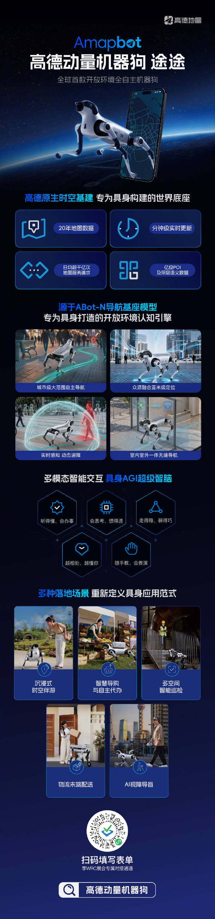 高德携全球首款开放环境全自主机器狗亮相WRC