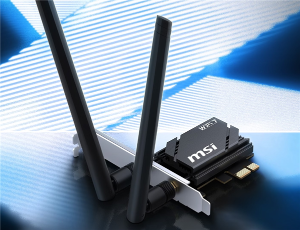 微星BE6500M PCIe无线网卡首发299元：支持Wi-Fi7、三频6452Mbps速率