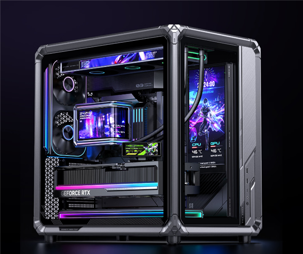 乔思伯DS360机箱副屏首发299元：10.36寸LCD屏 带导流散热设计